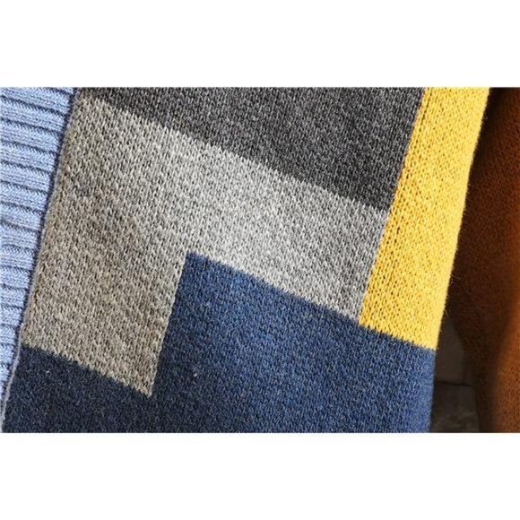 Men's Cardigan Sweater Knitted Long Sleeve Sweaters with Buttons - Picture 5 of 7